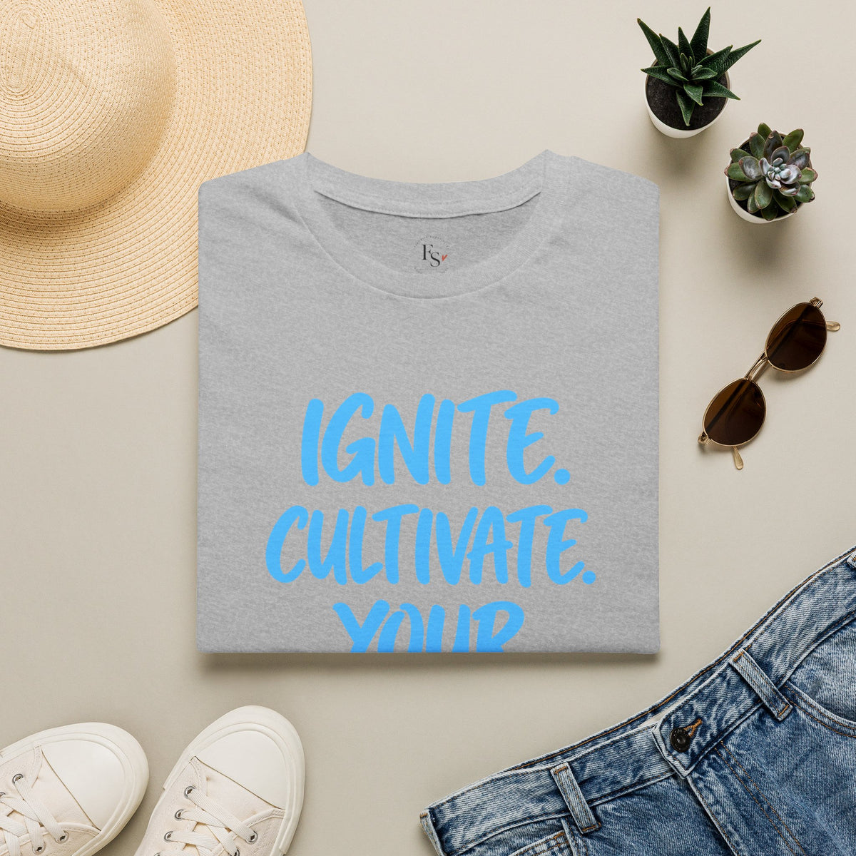 Inspirational Graphic T-Shirt — "Ignite. Cultivate. Your Inner Genius."