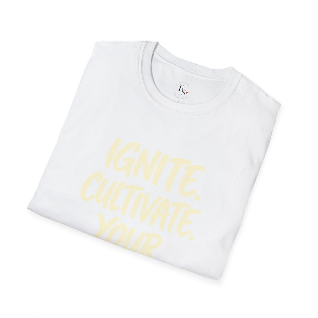 Inspirational Graphic T-Shirt — "Ignite. Cultivate. Your Inner Genius."