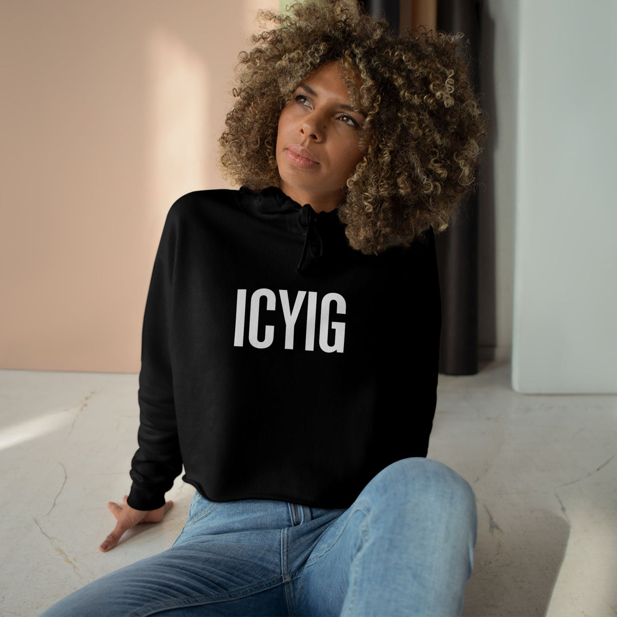 ICYIG Cropped Hoodie — "Ignite. Cultivate. Your Inner Genius."
