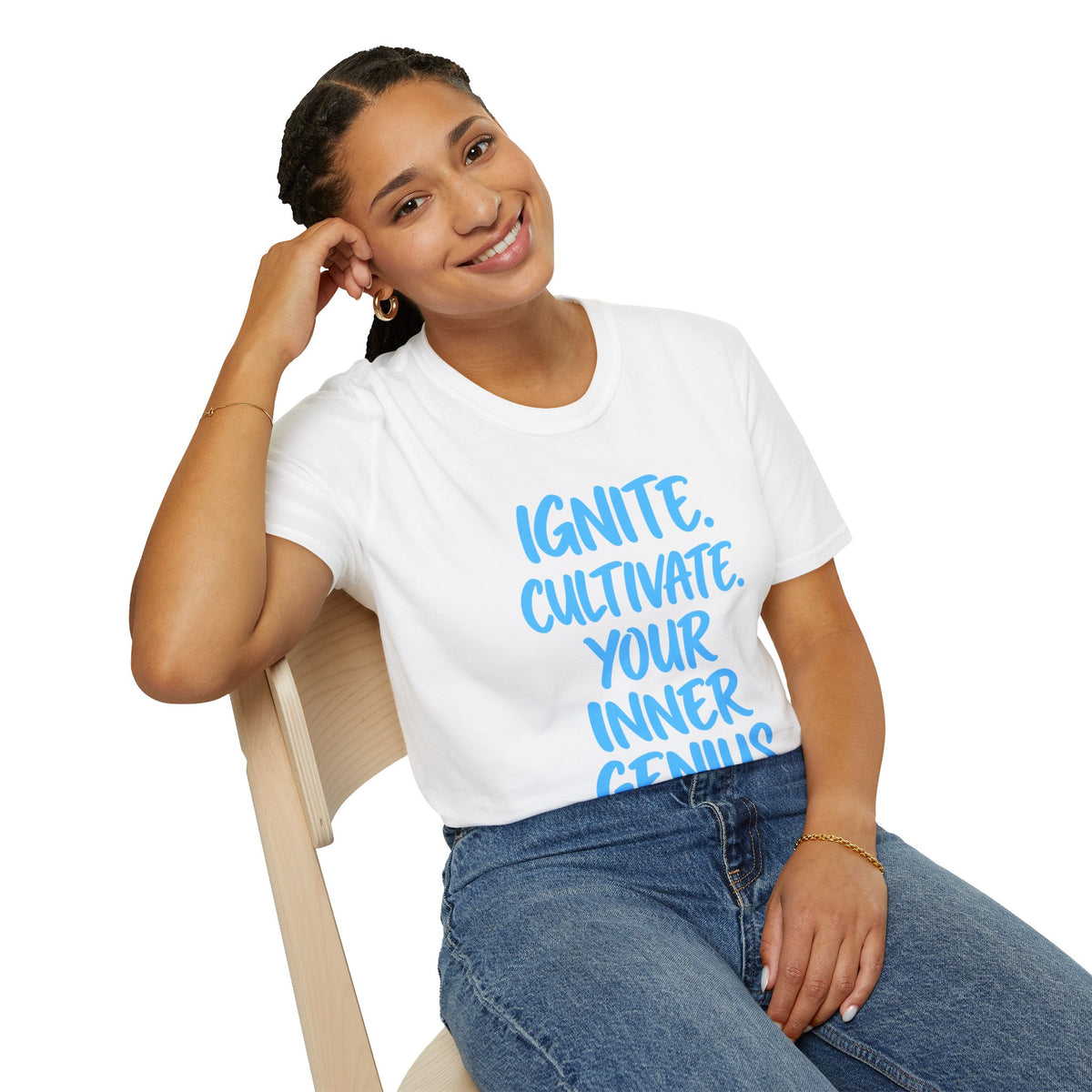 Inspirational Graphic T-Shirt — "Ignite. Cultivate. Your Inner Genius."
