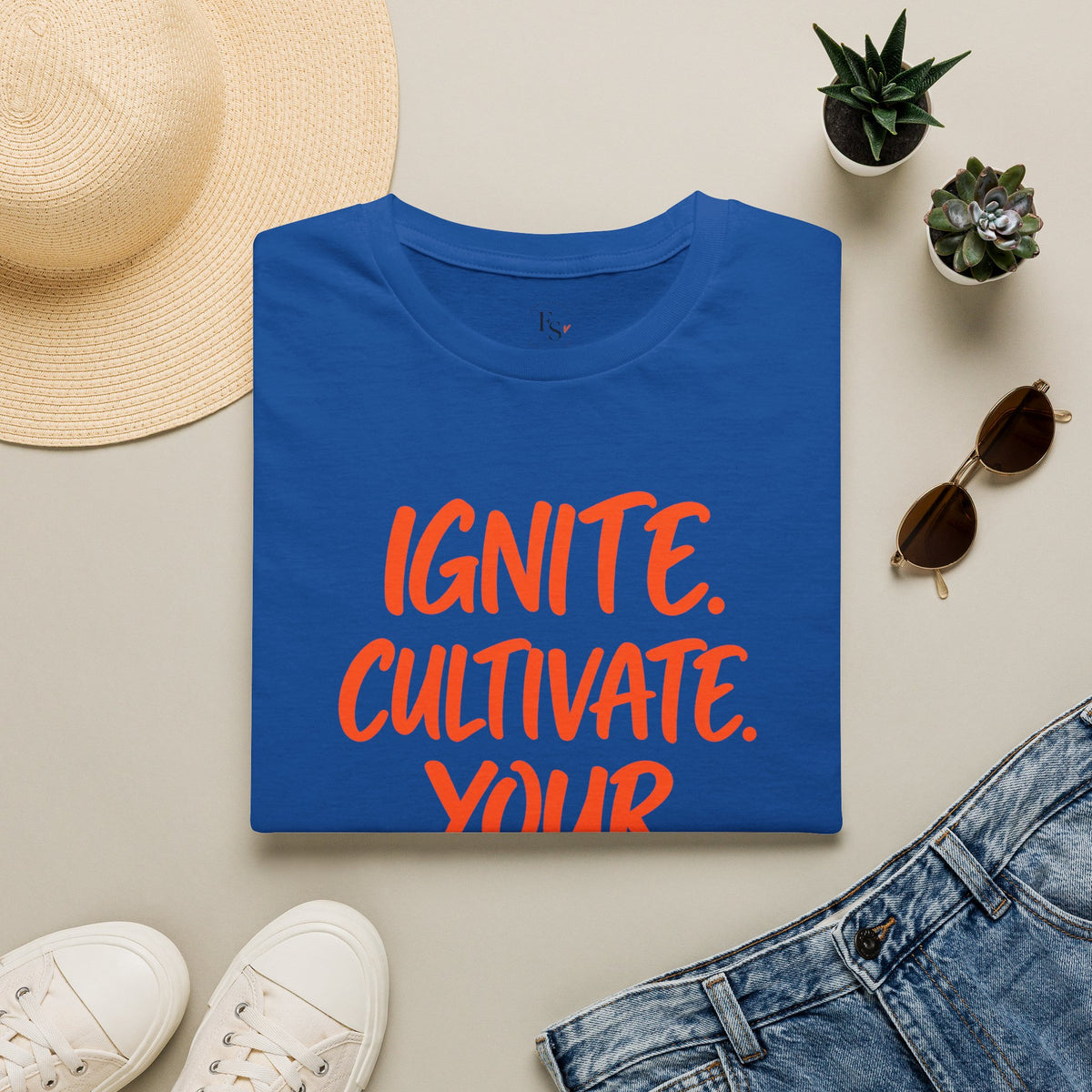 Inspirational Graphic T-Shirt — "Ignite. Cultivate. Your Inner Genius."
