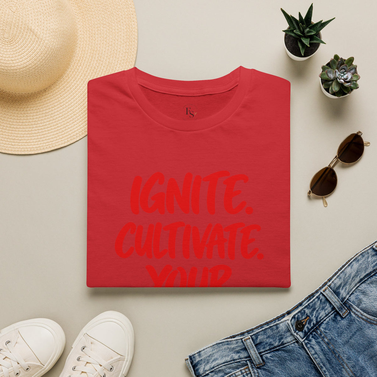 Inspirational Graphic T-Shirt — "Ignite. Cultivate. Your Inner Genius."