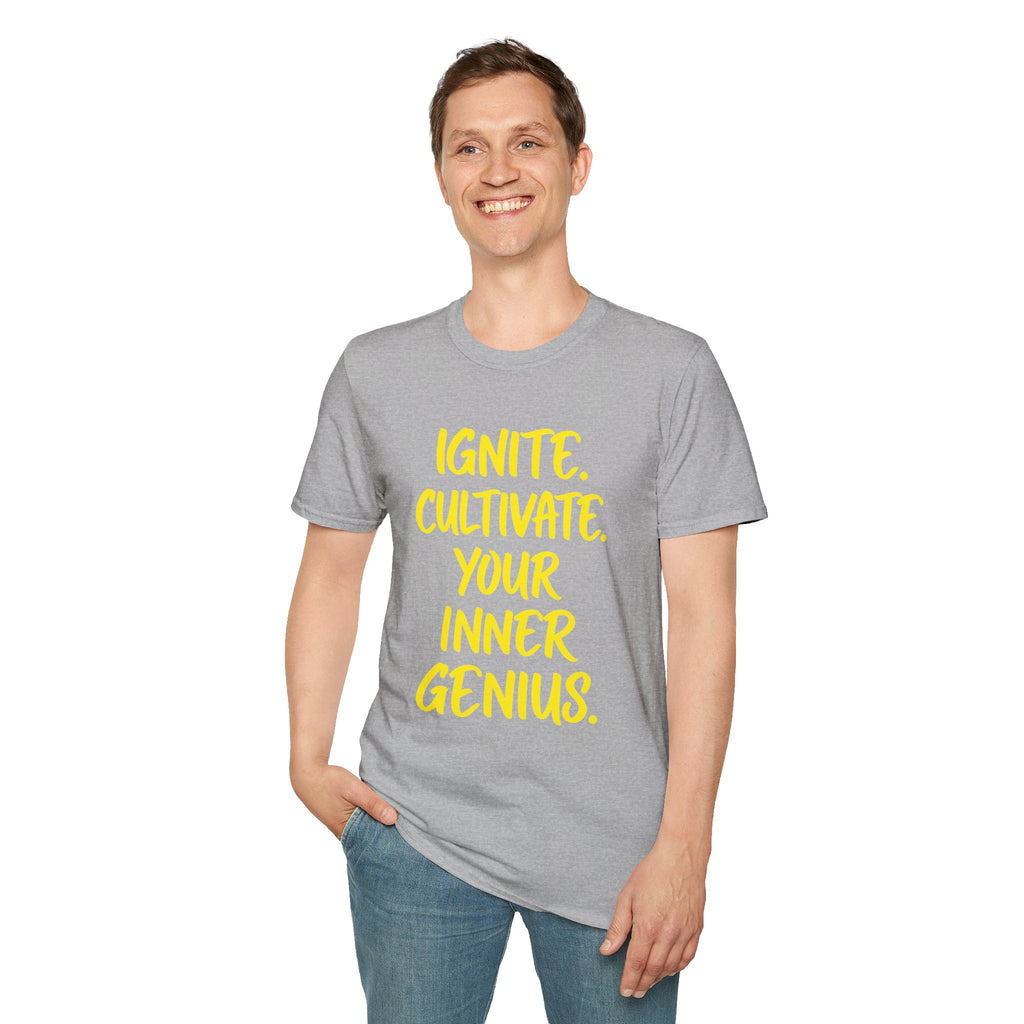Inspirational Graphic T-Shirt — "Ignite. Cultivate. Your Inner Genius."