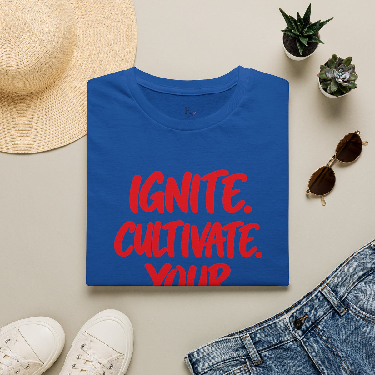 Inspirational Graphic T-Shirt — "Ignite. Cultivate. Your Inner Genius."