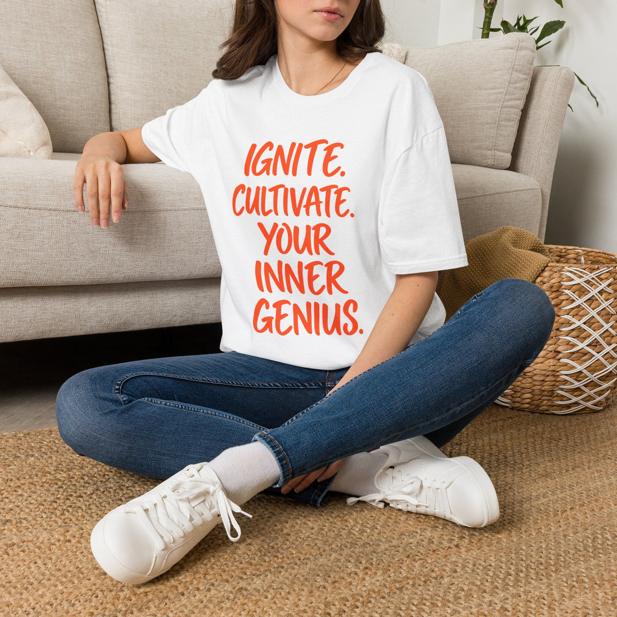 Inspirational Graphic T-Shirt — "Ignite. Cultivate. Your Inner Genius."