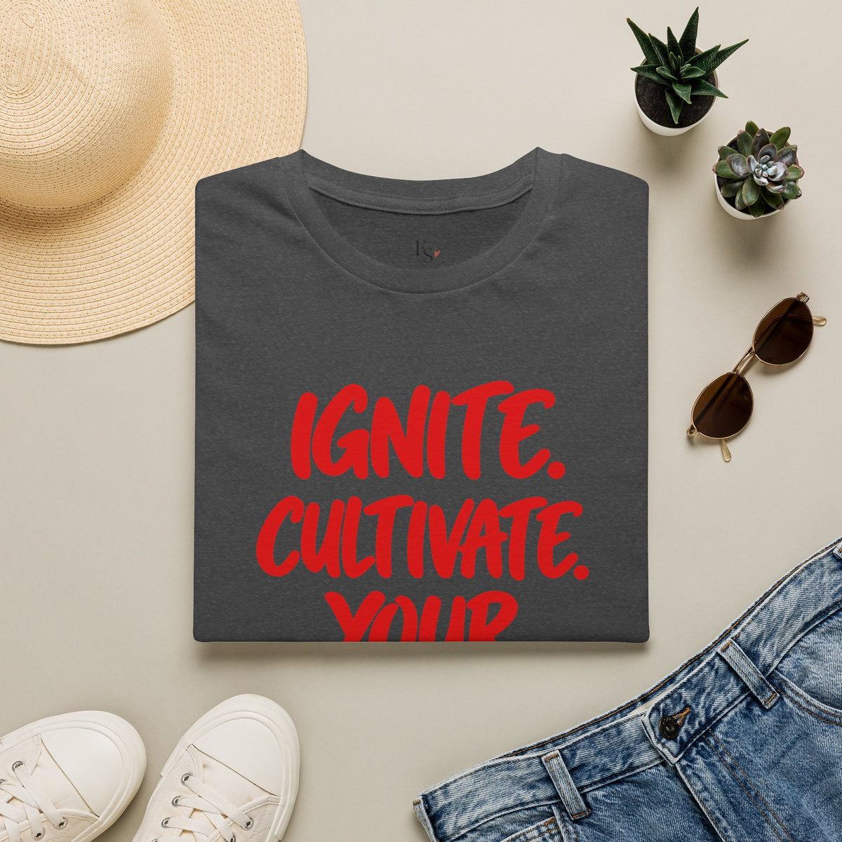 Inspirational Graphic T-Shirt — "Ignite. Cultivate. Your Inner Genius."