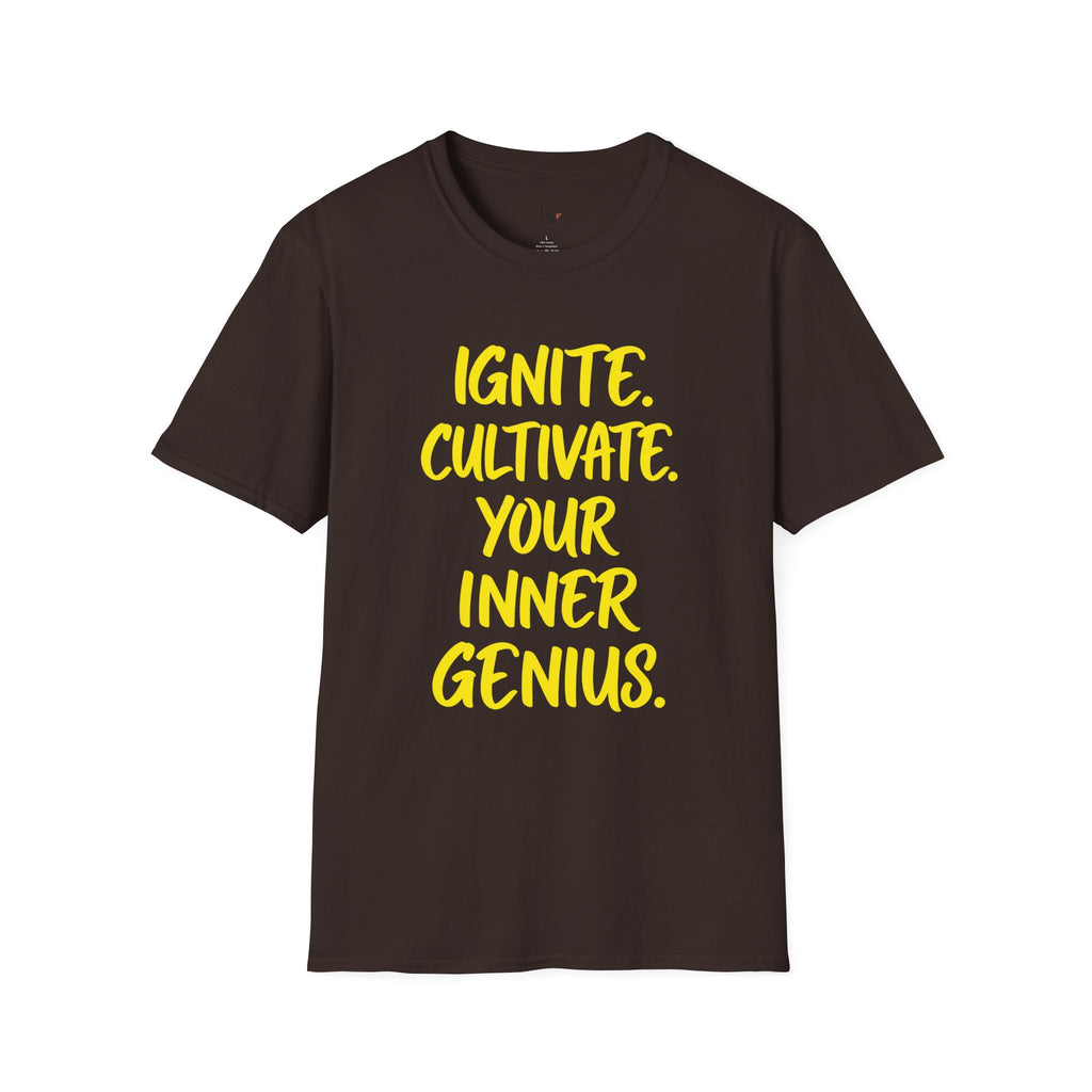 Inspirational Graphic T-Shirt — "Ignite. Cultivate. Your Inner Genius."