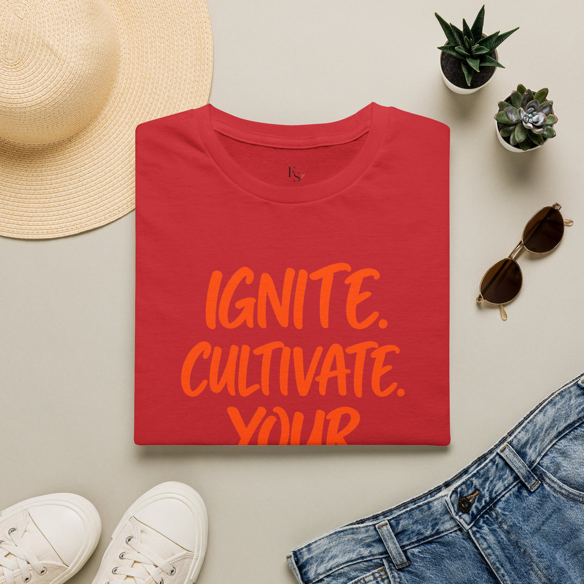 Inspirational Graphic T-Shirt — "Ignite. Cultivate. Your Inner Genius."