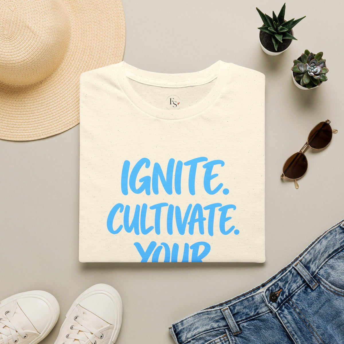 Inspirational Graphic T-Shirt — "Ignite. Cultivate. Your Inner Genius."