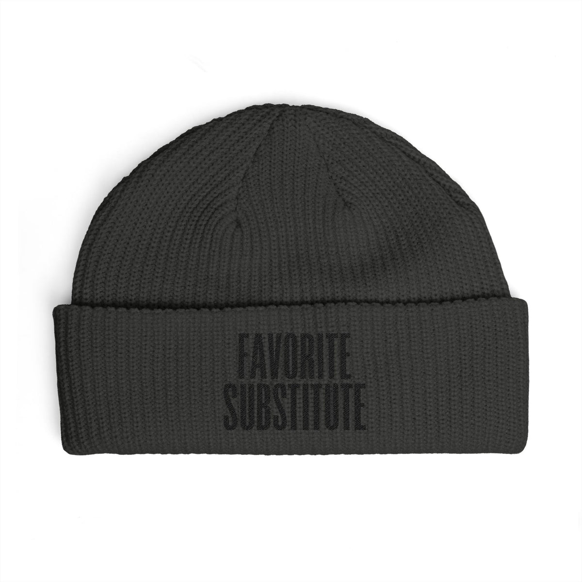 Favorite Substitute Cuff Beanie -- Embroidered