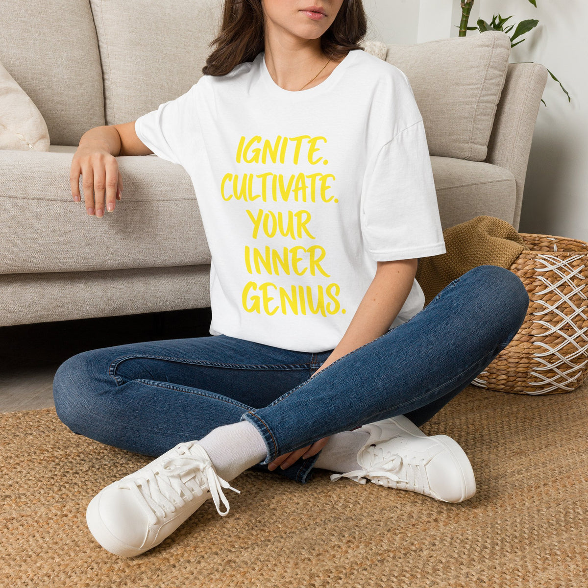 Inspirational Graphic T-Shirt — "Ignite. Cultivate. Your Inner Genius."