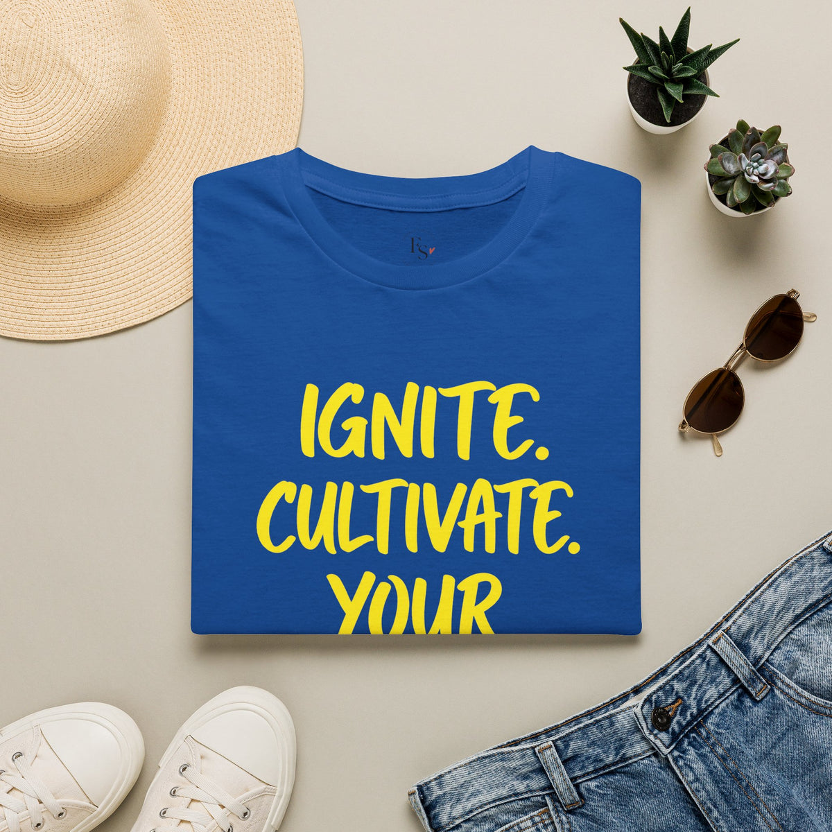 Inspirational Graphic T-Shirt — "Ignite. Cultivate. Your Inner Genius."