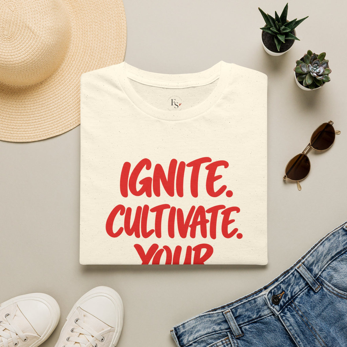 Inspirational Graphic T-Shirt — "Ignite. Cultivate. Your Inner Genius."