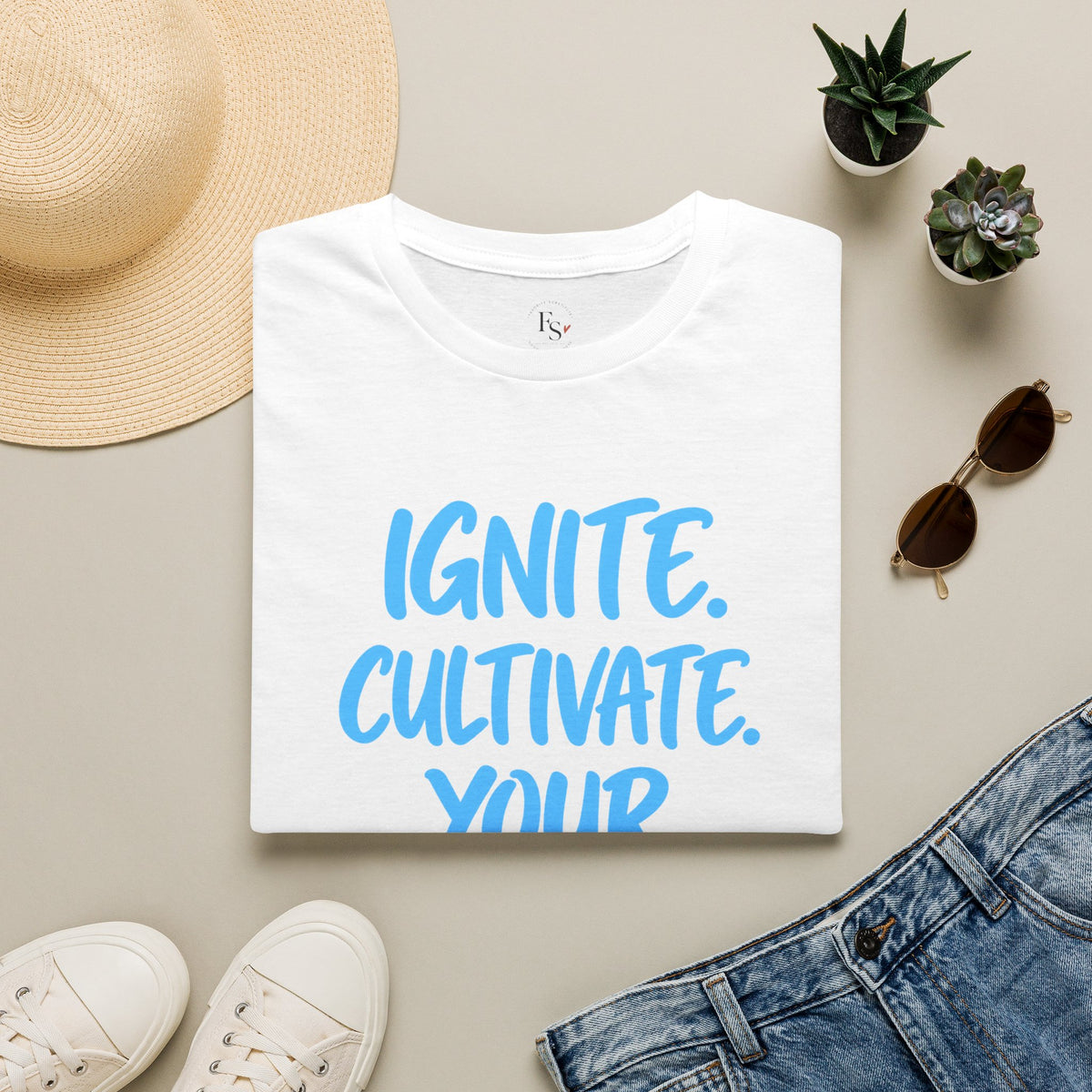 Inspirational Graphic T-Shirt — "Ignite. Cultivate. Your Inner Genius."