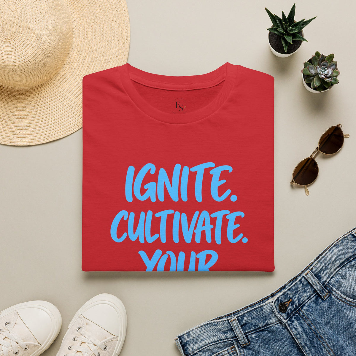 Inspirational Graphic T-Shirt — "Ignite. Cultivate. Your Inner Genius."