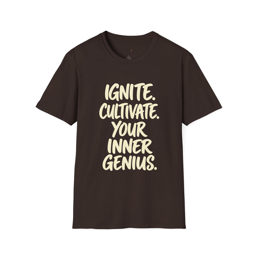 Inspirational Graphic T-Shirt — "Ignite. Cultivate. Your Inner Genius."