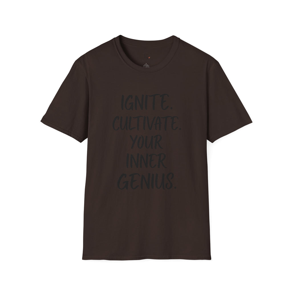 Inspirational Graphic T-Shirt — "Ignite. Cultivate. Your Inner Genius."