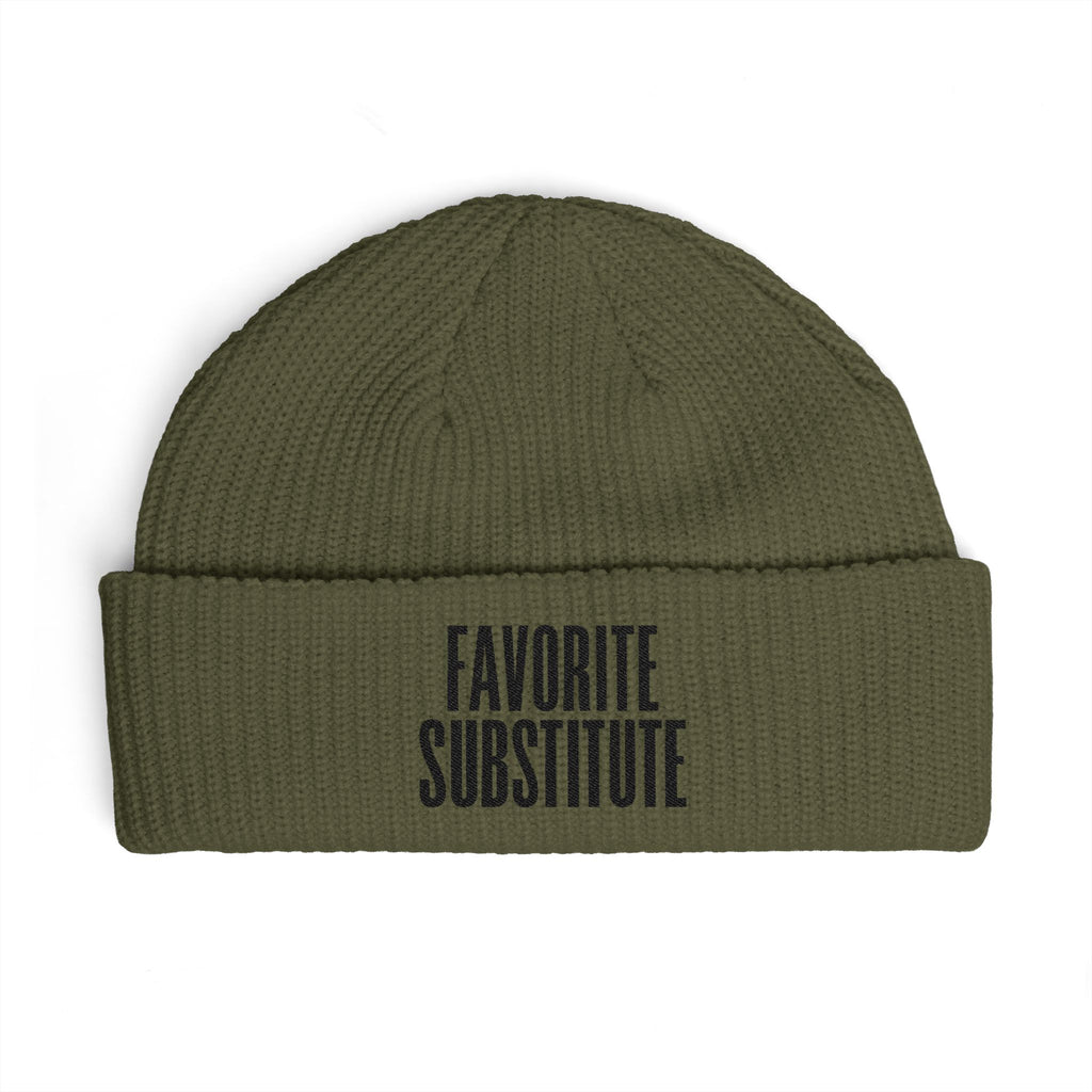 Favorite Substitute Cuff Beanie -- Embroidered