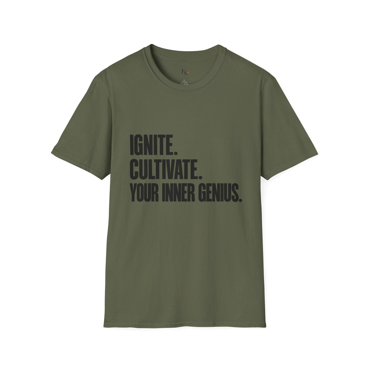 Motivational T-Shirt — Ignite. Cultivate. Your Inner Genius.