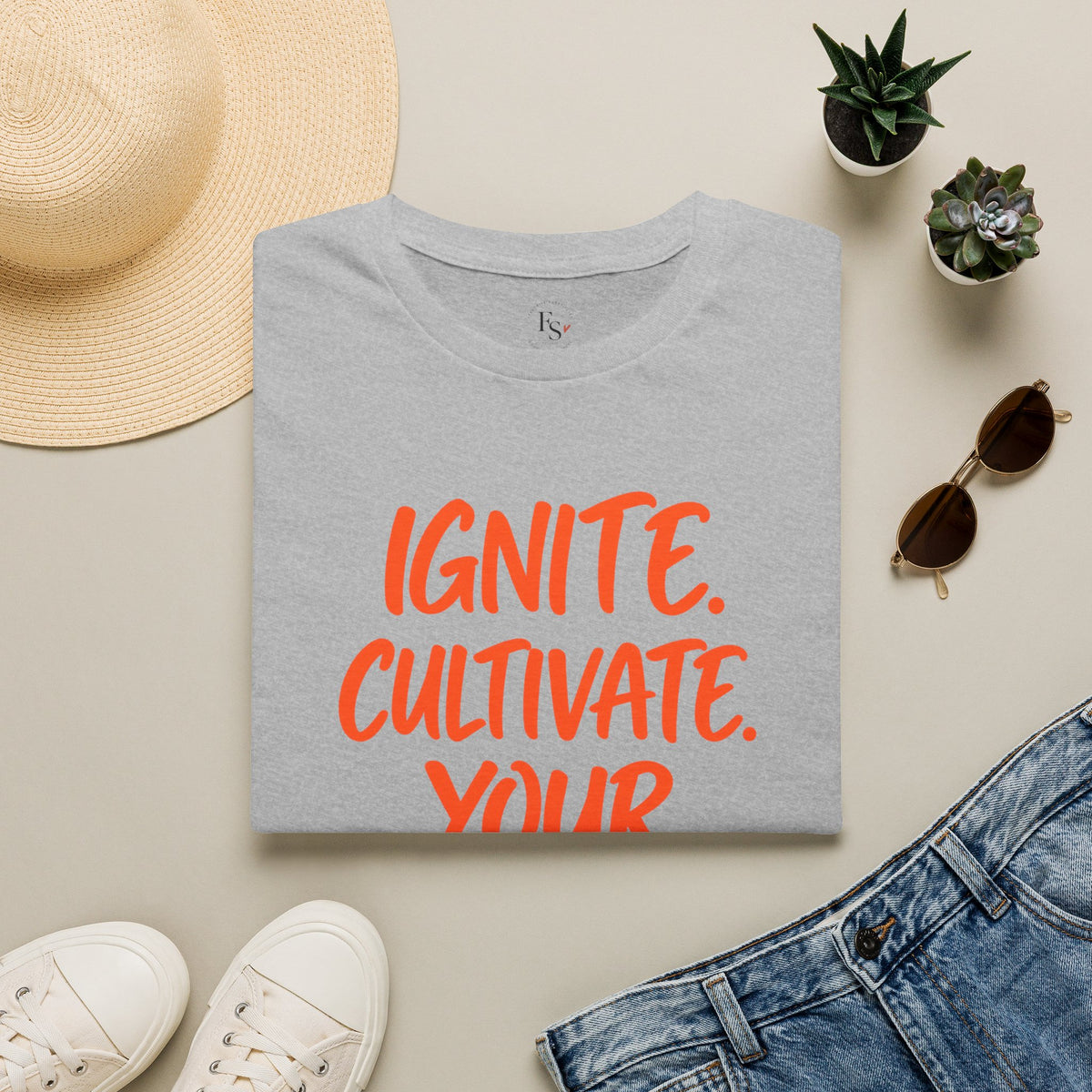 Inspirational Graphic T-Shirt — "Ignite. Cultivate. Your Inner Genius."