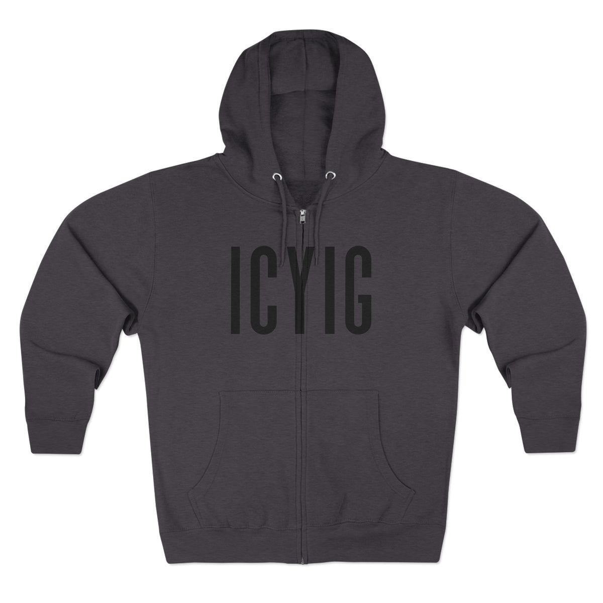 Zip Hoodie — ICYIG Front Logo with "Ignite & Cultivate Your Inner Genius" Back