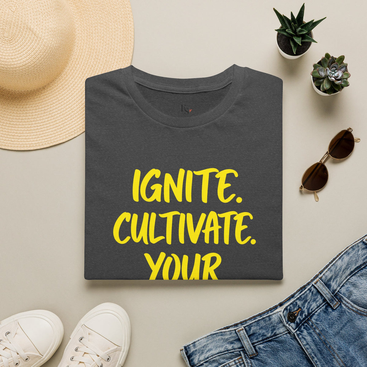 Inspirational Graphic T-Shirt — "Ignite. Cultivate. Your Inner Genius."