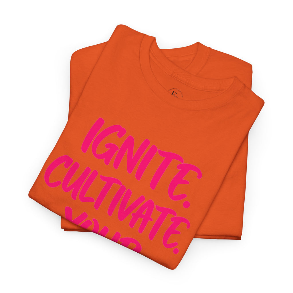 Inspirational Graphic T-Shirt — "Ignite. Cultivate. Your Inner Genius."