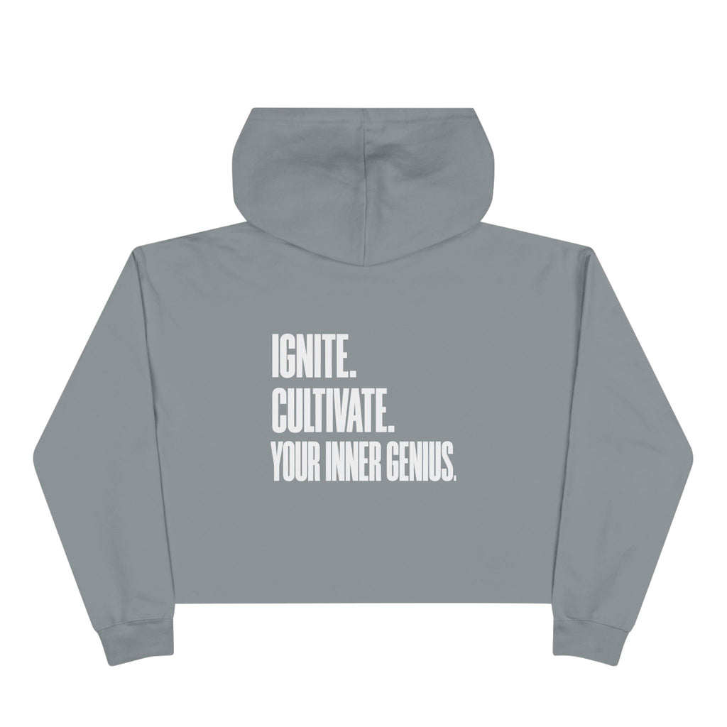 ICYIG Cropped Hoodie — "Ignite. Cultivate. Your Inner Genius."