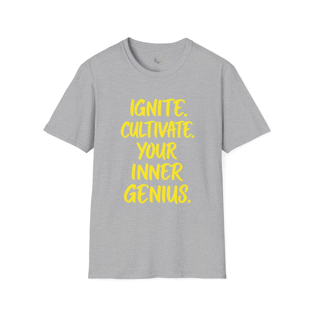 Inspirational Graphic T-Shirt — "Ignite. Cultivate. Your Inner Genius."