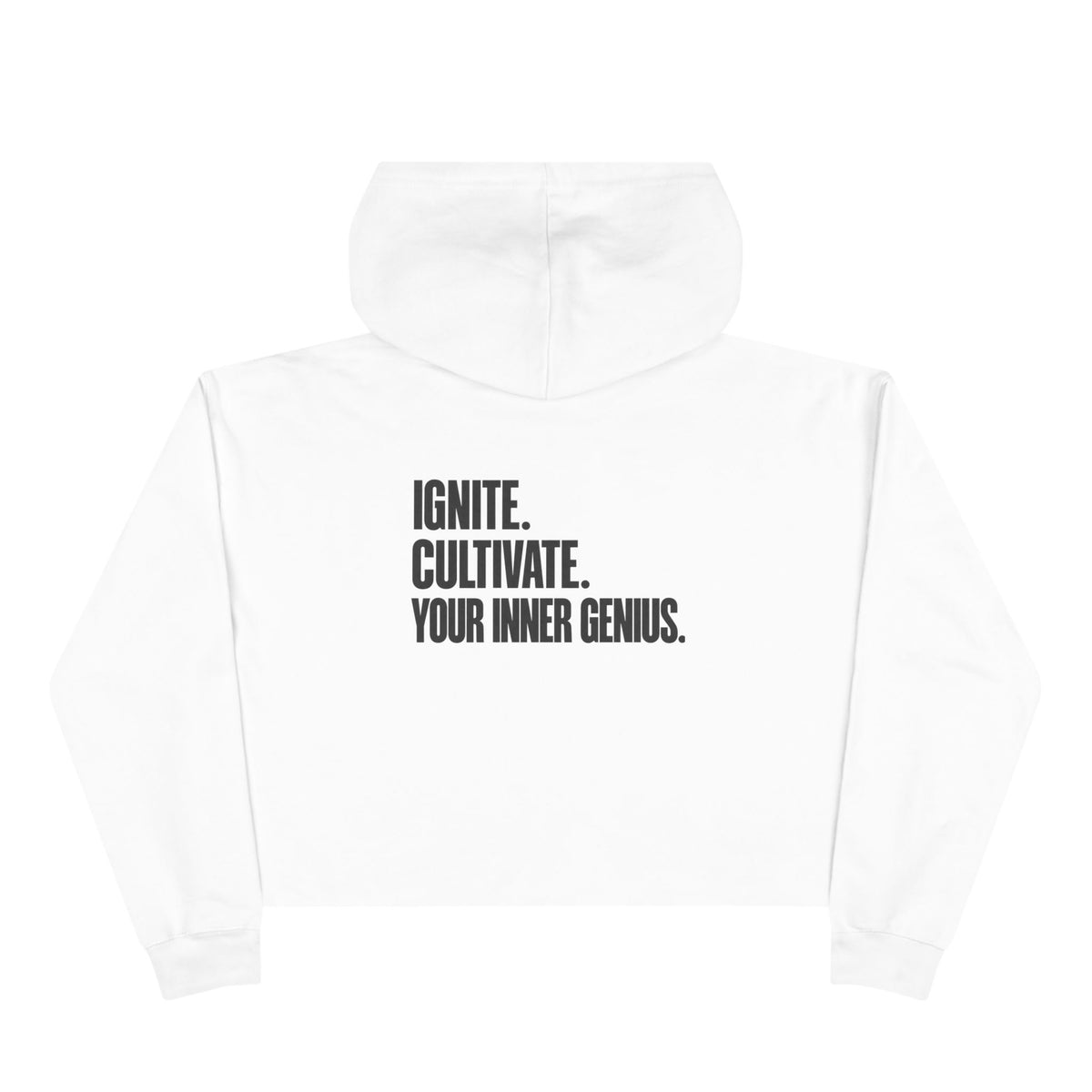 ICYIG Cropped Hoodie — "Ignite. Cultivate. Your Inner Genius."