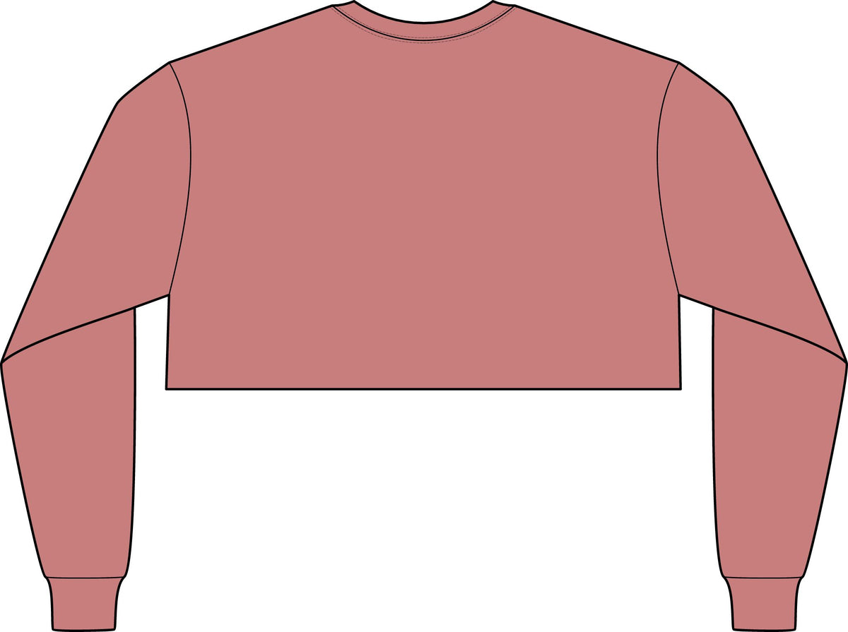 Motivational Crop Long Sleeve Tee — "Ignite. Cultivate. Your Inner Genius."