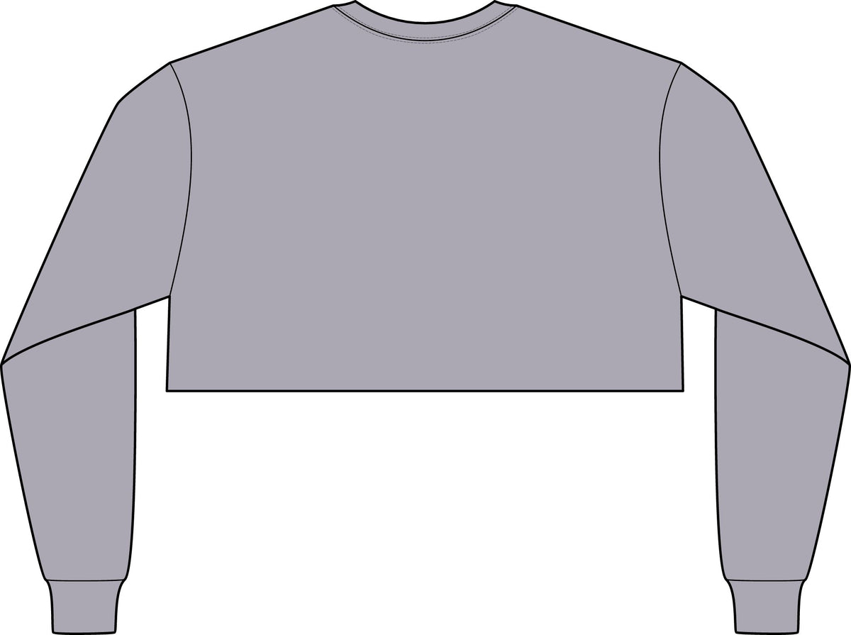Motivational Crop Long Sleeve Tee — "Ignite. Cultivate. Your Inner Genius."