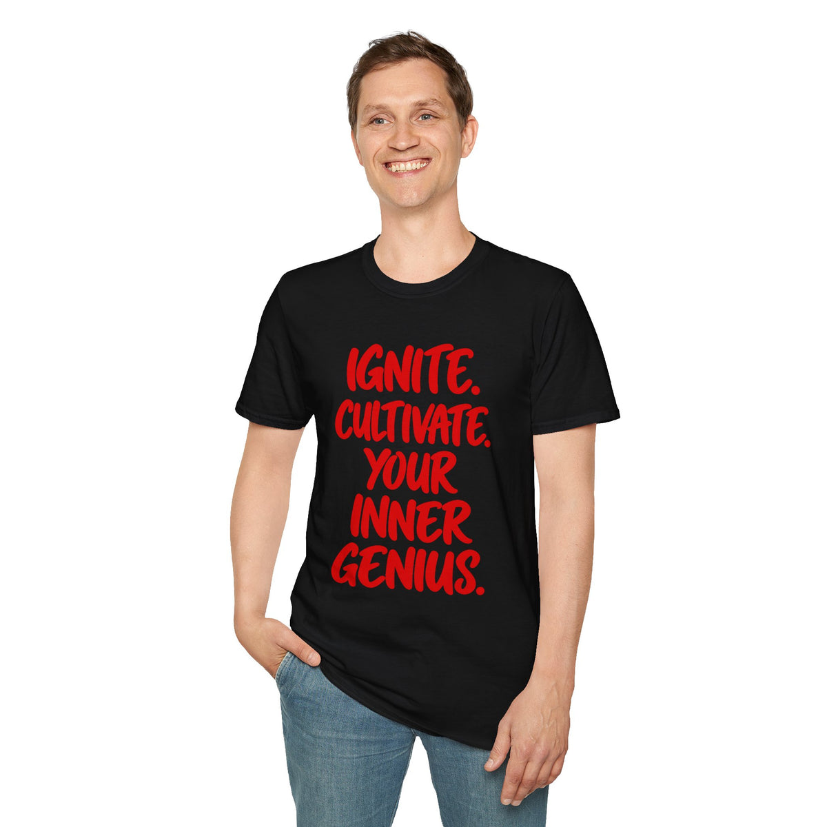 Inspirational Graphic T-Shirt — "Ignite. Cultivate. Your Inner Genius."