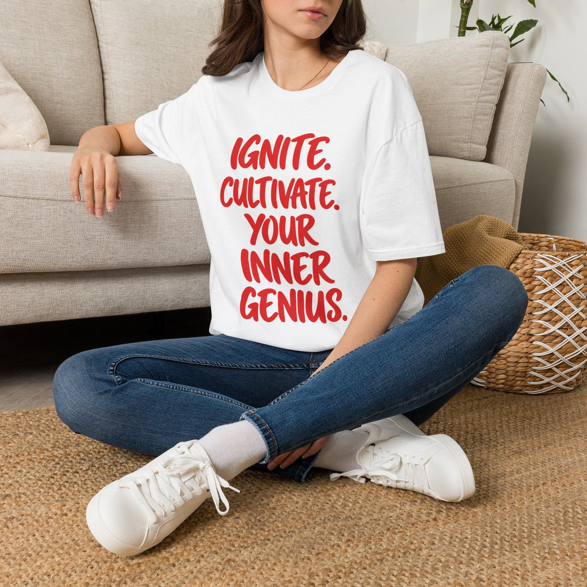 Inspirational Graphic T-Shirt — "Ignite. Cultivate. Your Inner Genius."