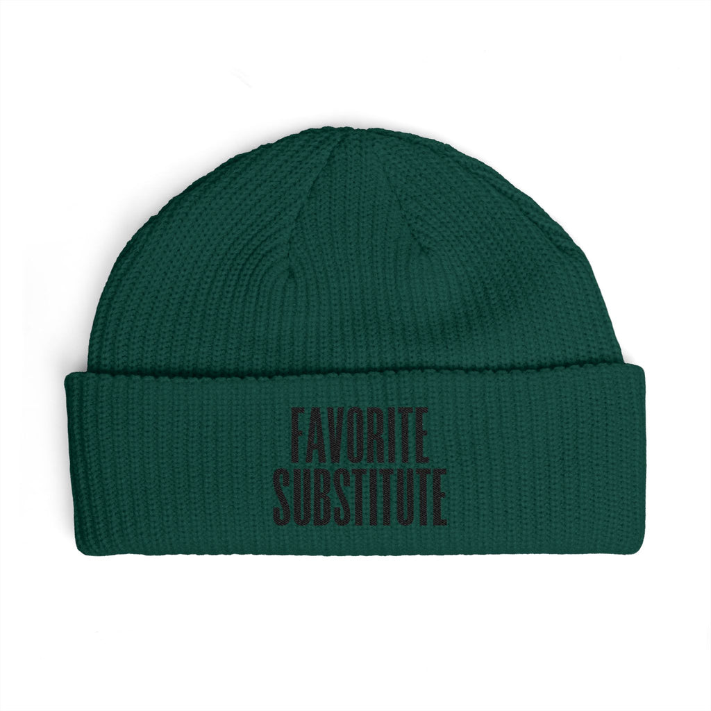 Favorite Substitute Cuff Beanie -- Embroidered