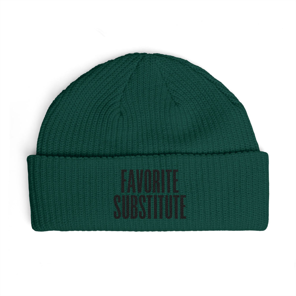 Favorite Substitute Cuff Beanie -- Embroidered