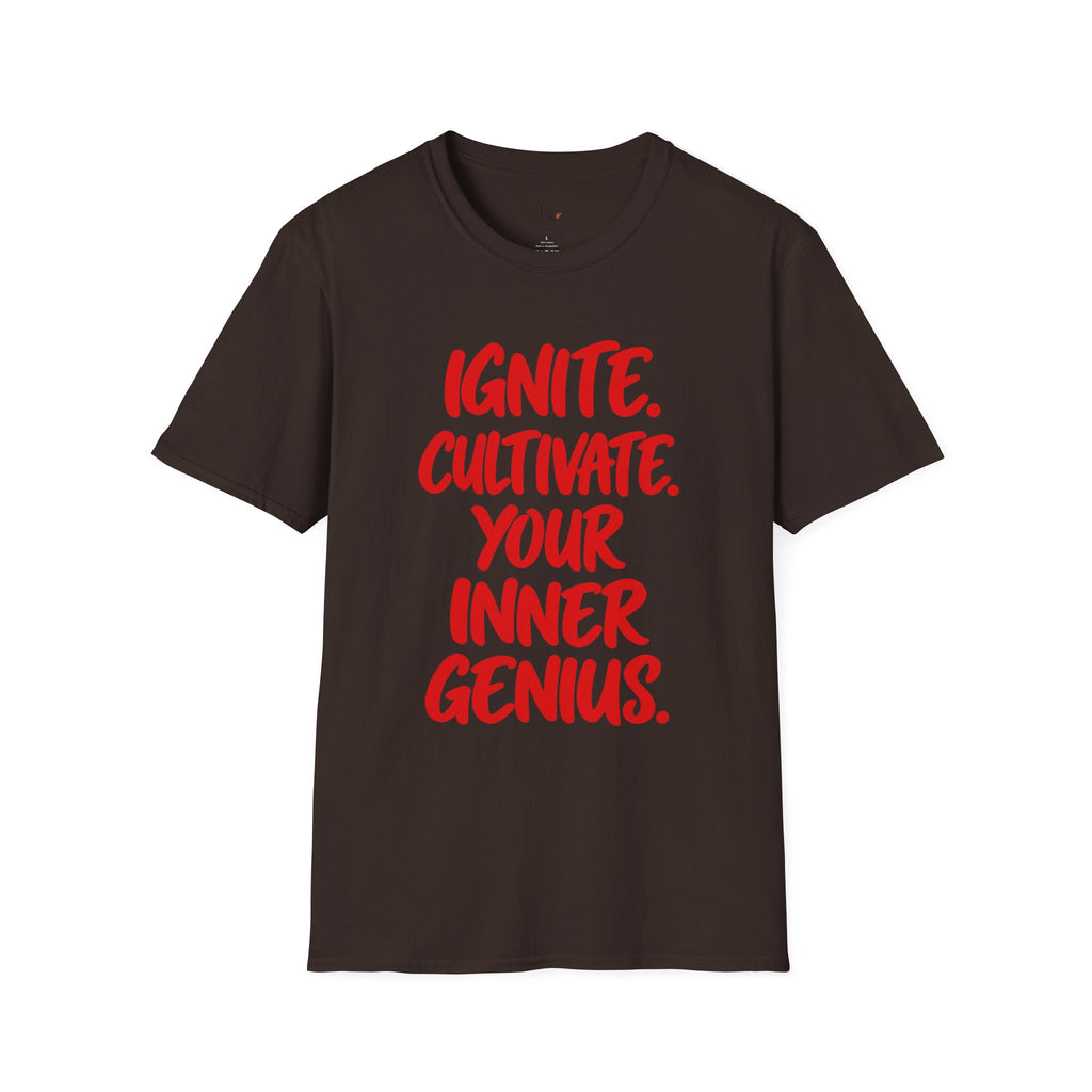Inspirational Graphic T-Shirt — "Ignite. Cultivate. Your Inner Genius."