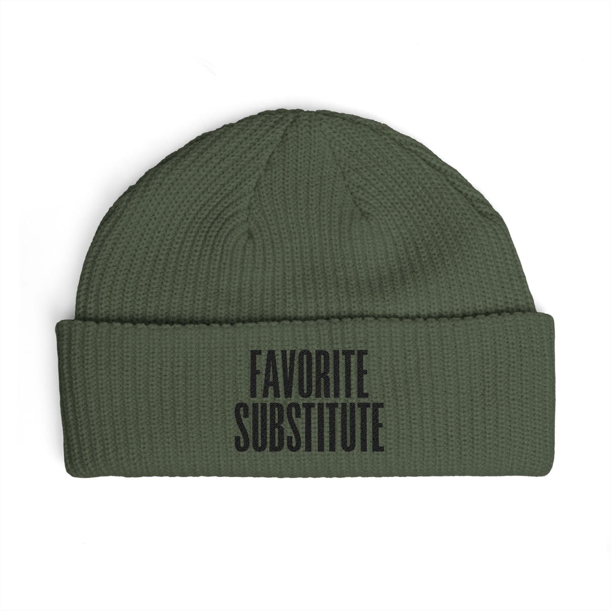 Favorite Substitute Cuff Beanie -- Embroidered
