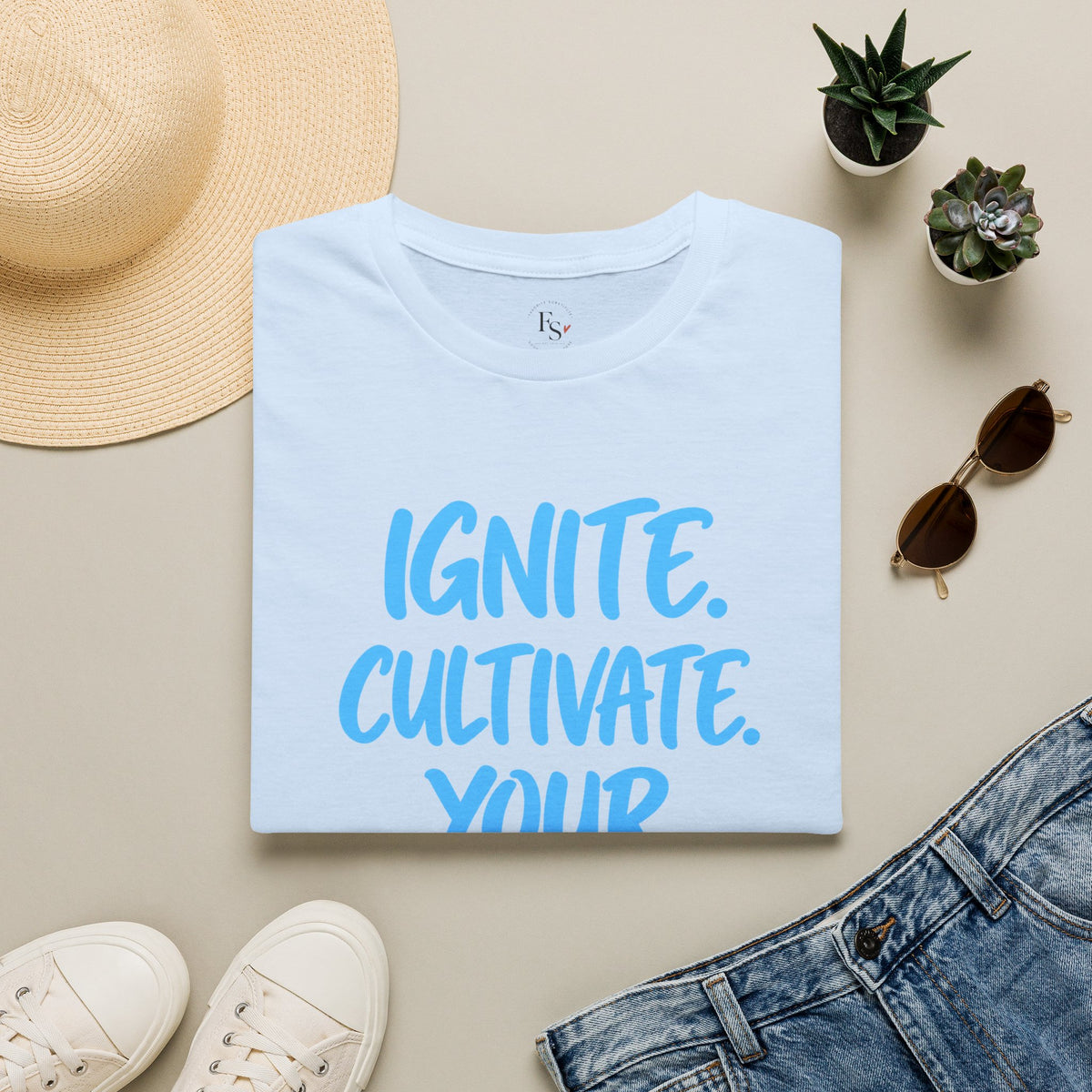 Inspirational Graphic T-Shirt — "Ignite. Cultivate. Your Inner Genius."
