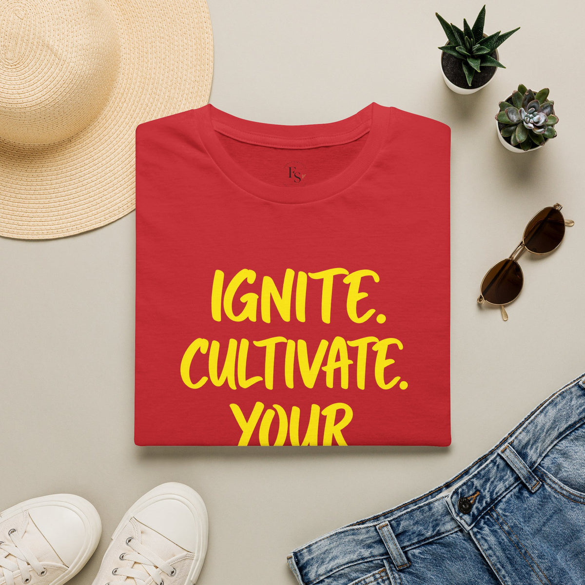 Inspirational Graphic T-Shirt — "Ignite. Cultivate. Your Inner Genius."