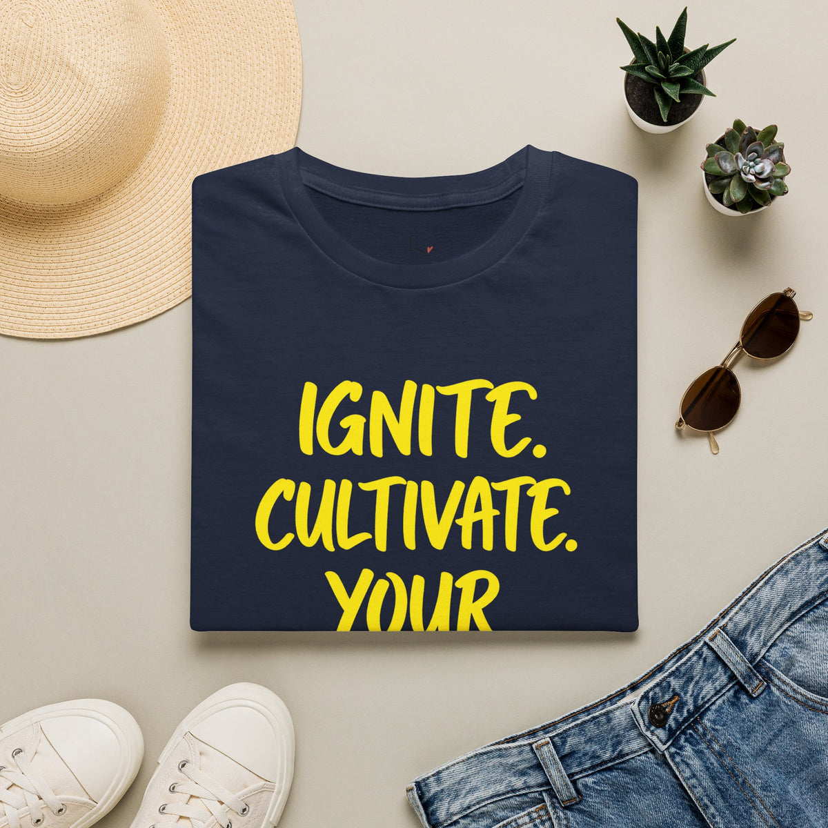 Inspirational Graphic T-Shirt — "Ignite. Cultivate. Your Inner Genius."