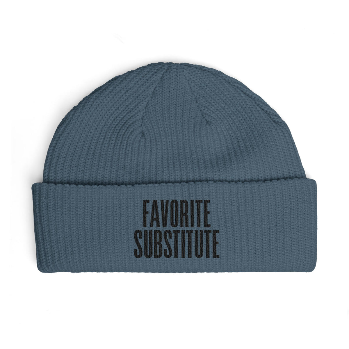 Favorite Substitute Cuff Beanie -- Embroidered