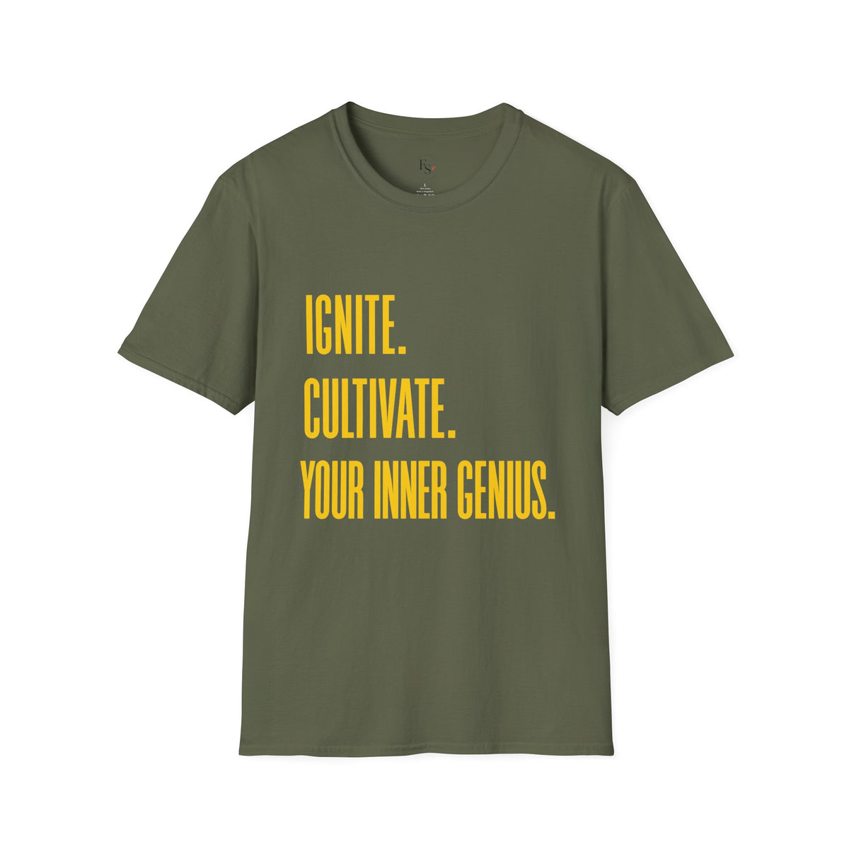 Motivational T-Shirt — Ignite. Cultivate. Your Inner Genius.