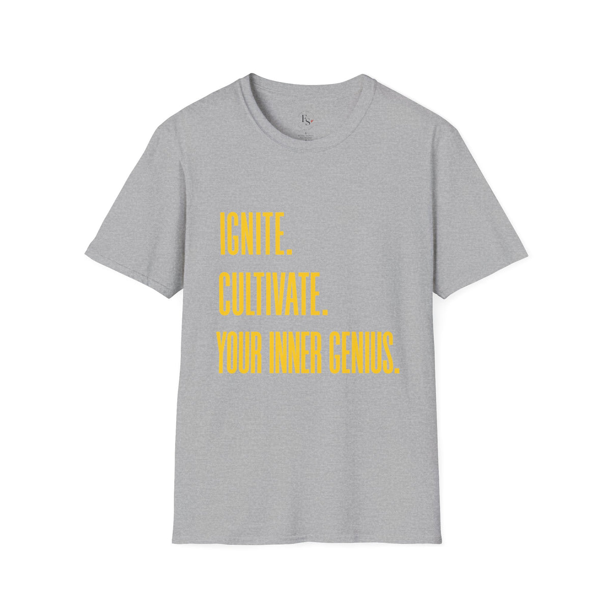 Motivational T-Shirt — Ignite. Cultivate. Your Inner Genius.