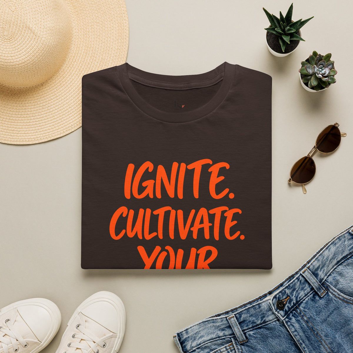 Inspirational Graphic T-Shirt — "Ignite. Cultivate. Your Inner Genius."