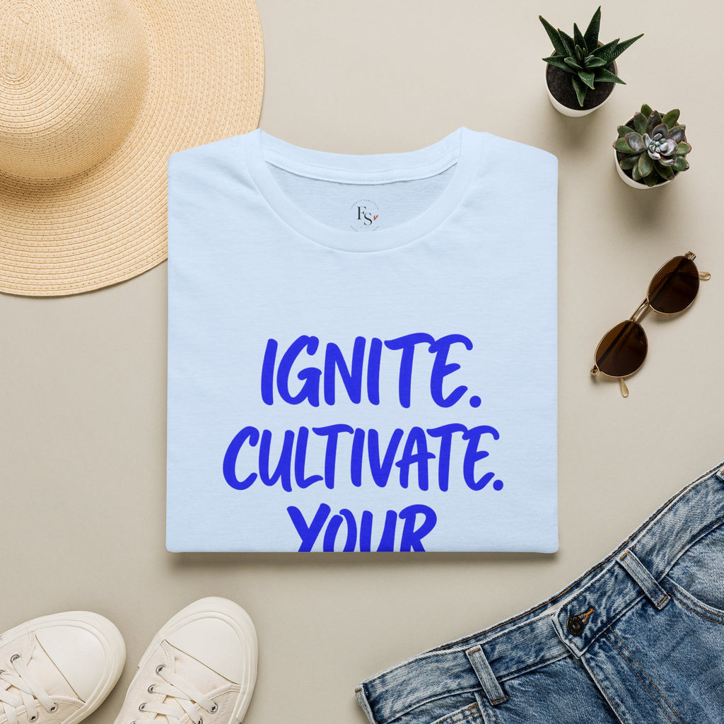Inspirational Graphic T-Shirt — "Ignite. Cultivate. Your Inner Genius."