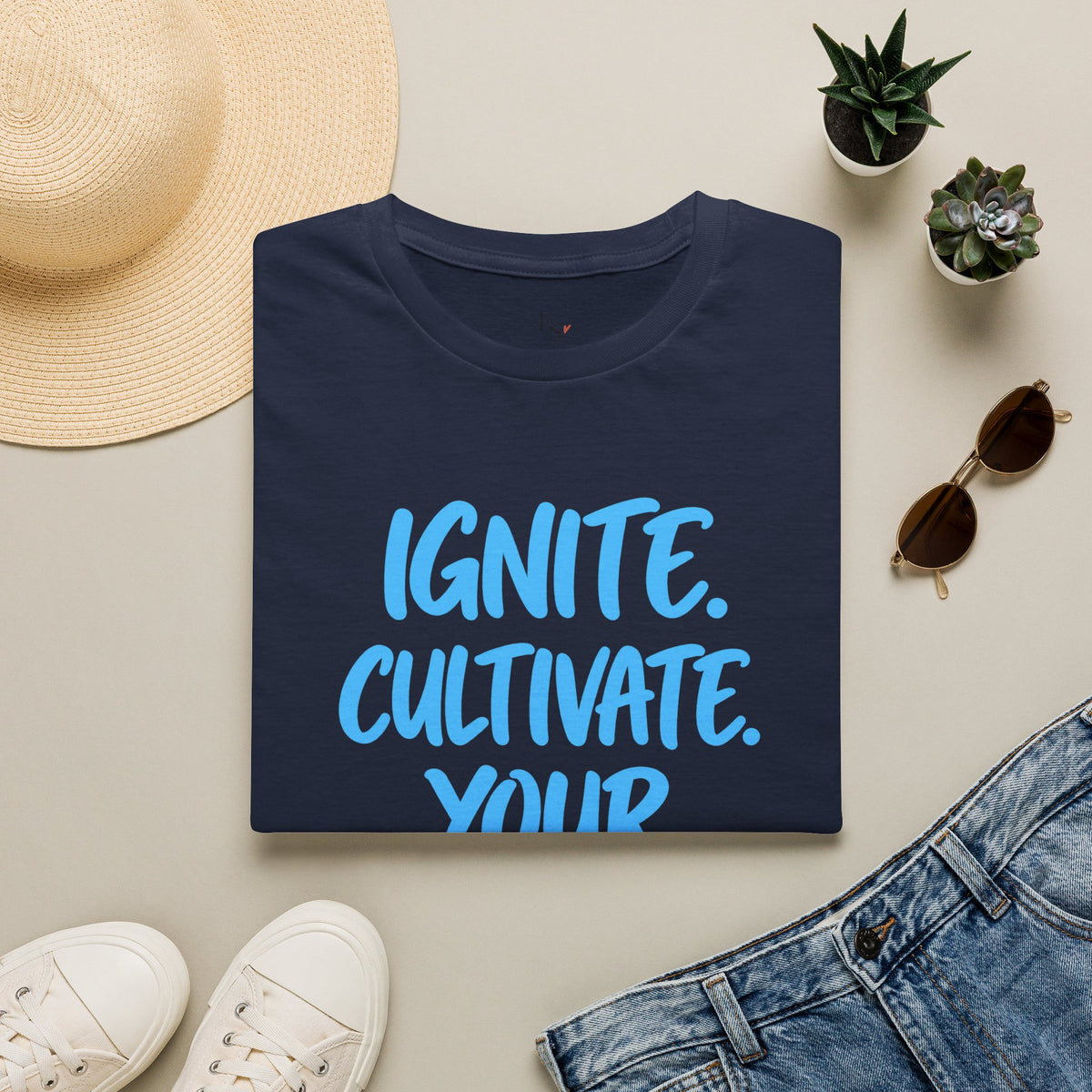 Inspirational Graphic T-Shirt — "Ignite. Cultivate. Your Inner Genius."