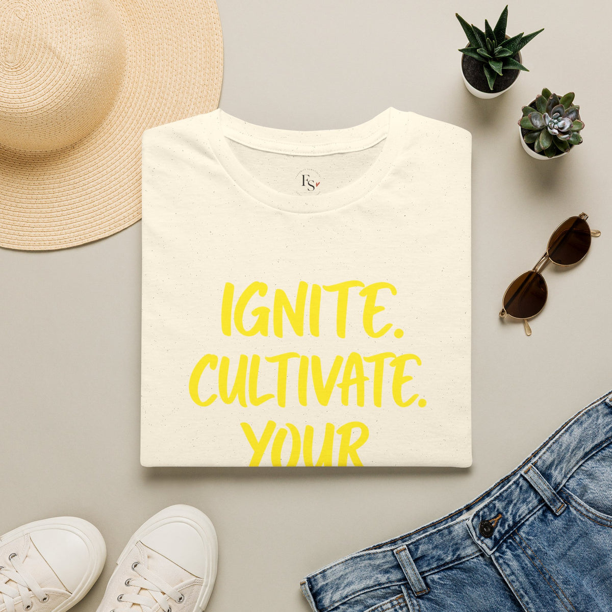 Inspirational Graphic T-Shirt — "Ignite. Cultivate. Your Inner Genius."