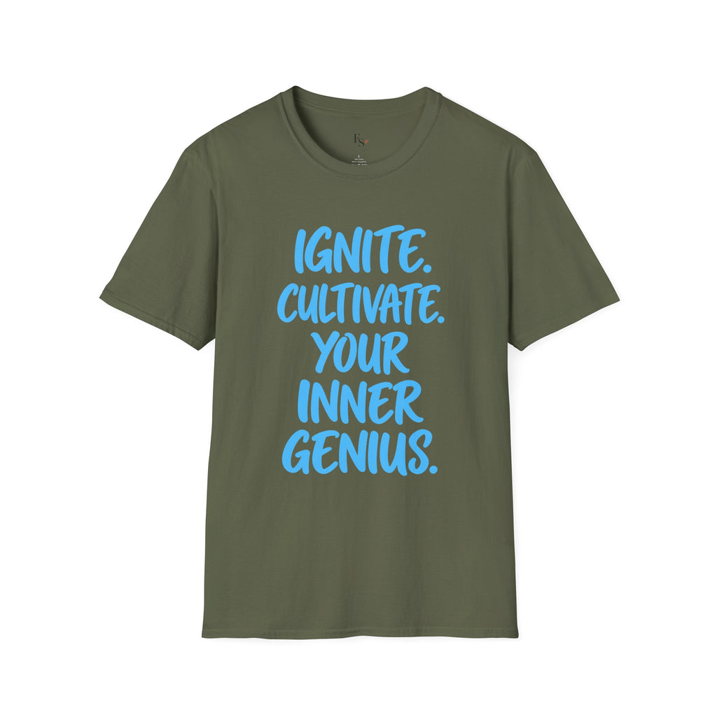 Inspirational Graphic T-Shirt — "Ignite. Cultivate. Your Inner Genius."