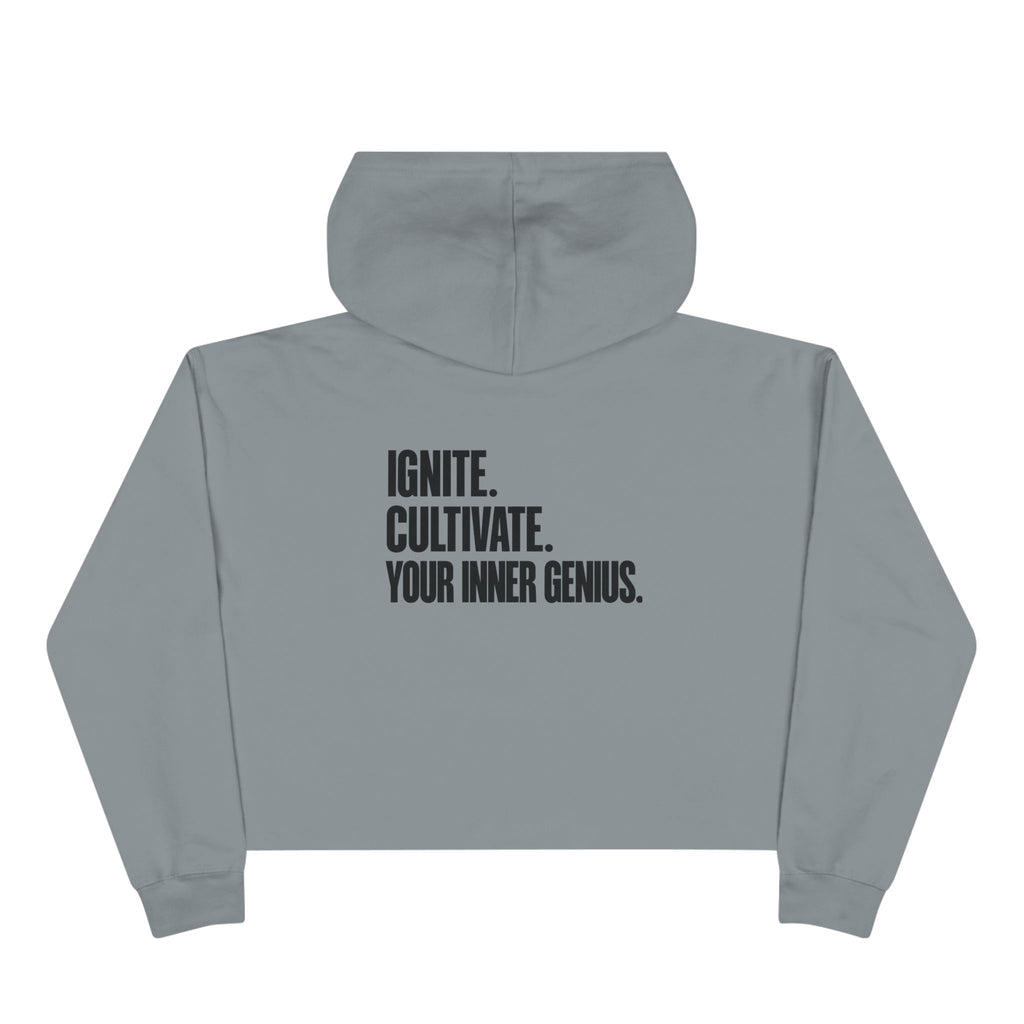ICYIG Cropped Hoodie — "Ignite. Cultivate. Your Inner Genius."